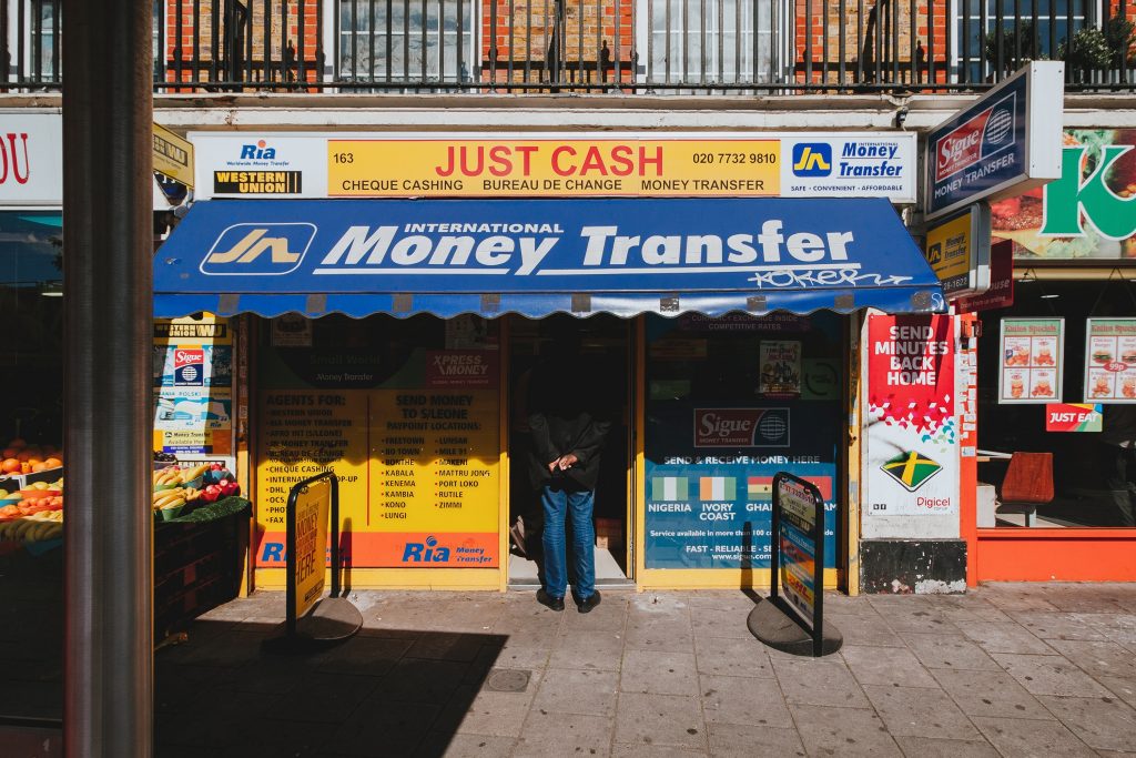 Money transfer store front