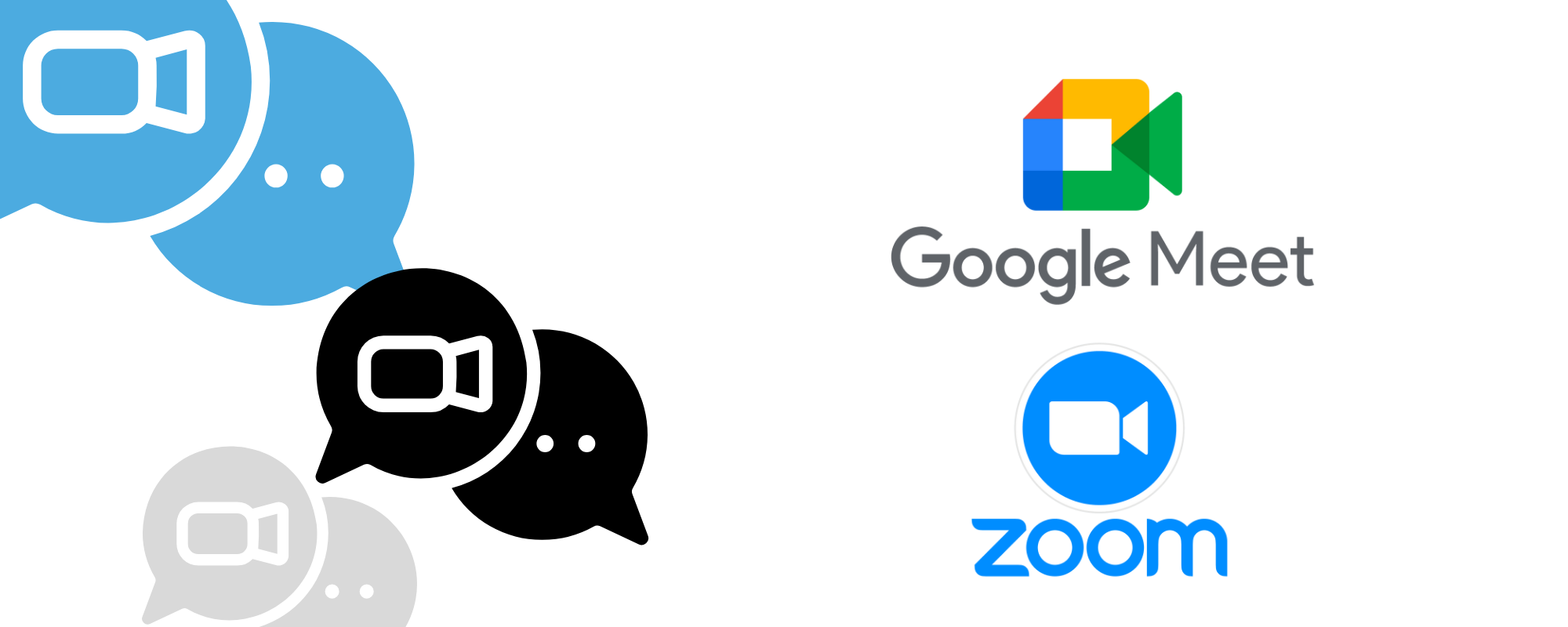 Google and Zoom logos